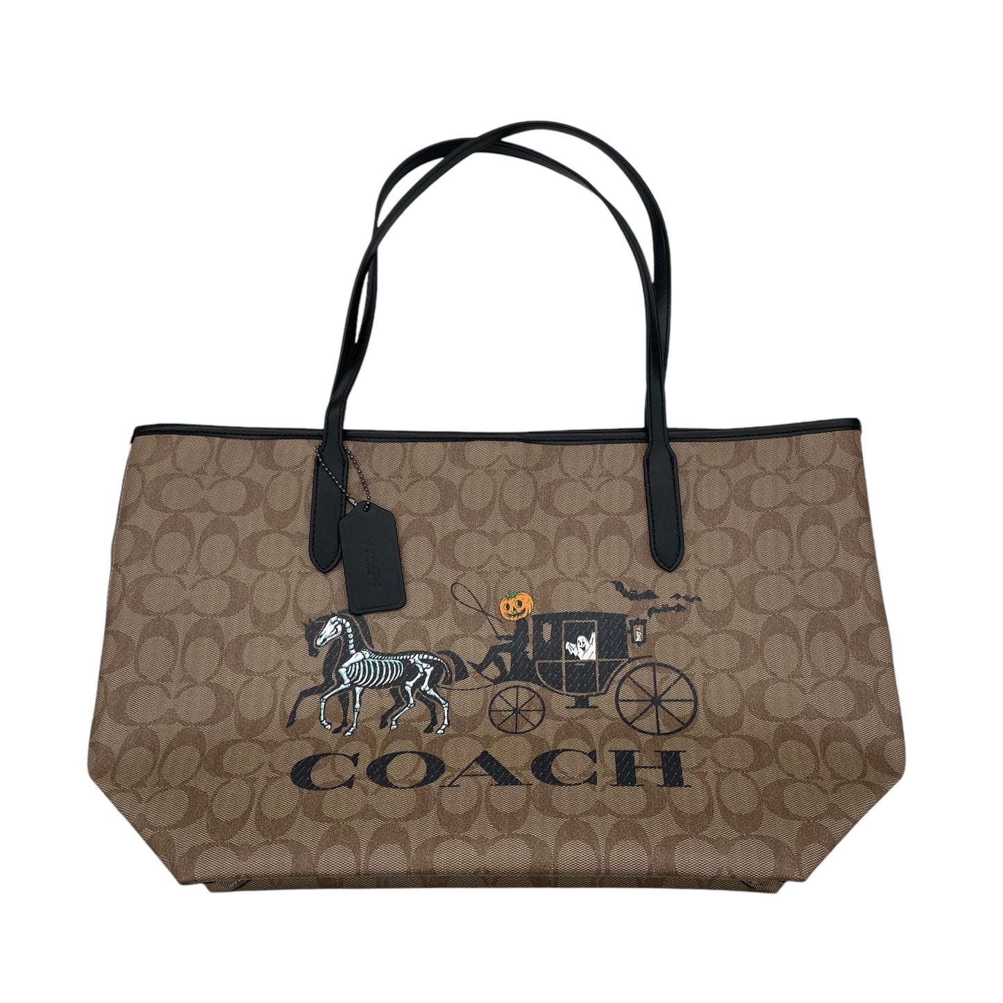 Handbag Designer By Coach In Tan, Size:Large