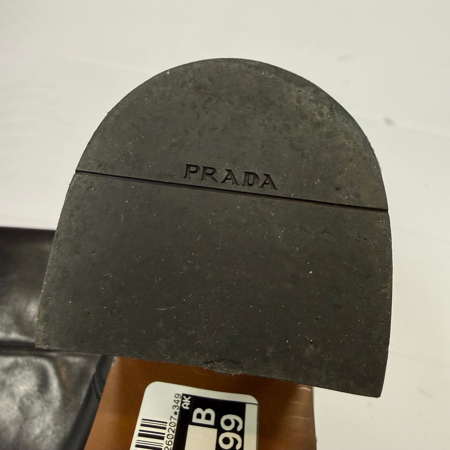 Boots Luxury Designer By Prada In Black, Size: 9