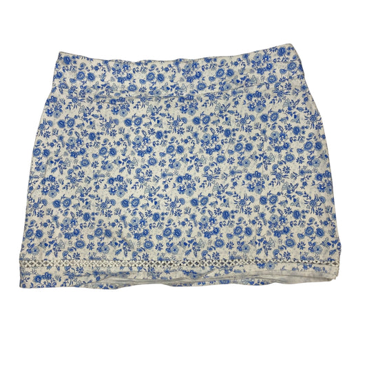 Skort By Crown And Ivy In Blue & White, Size:Xl