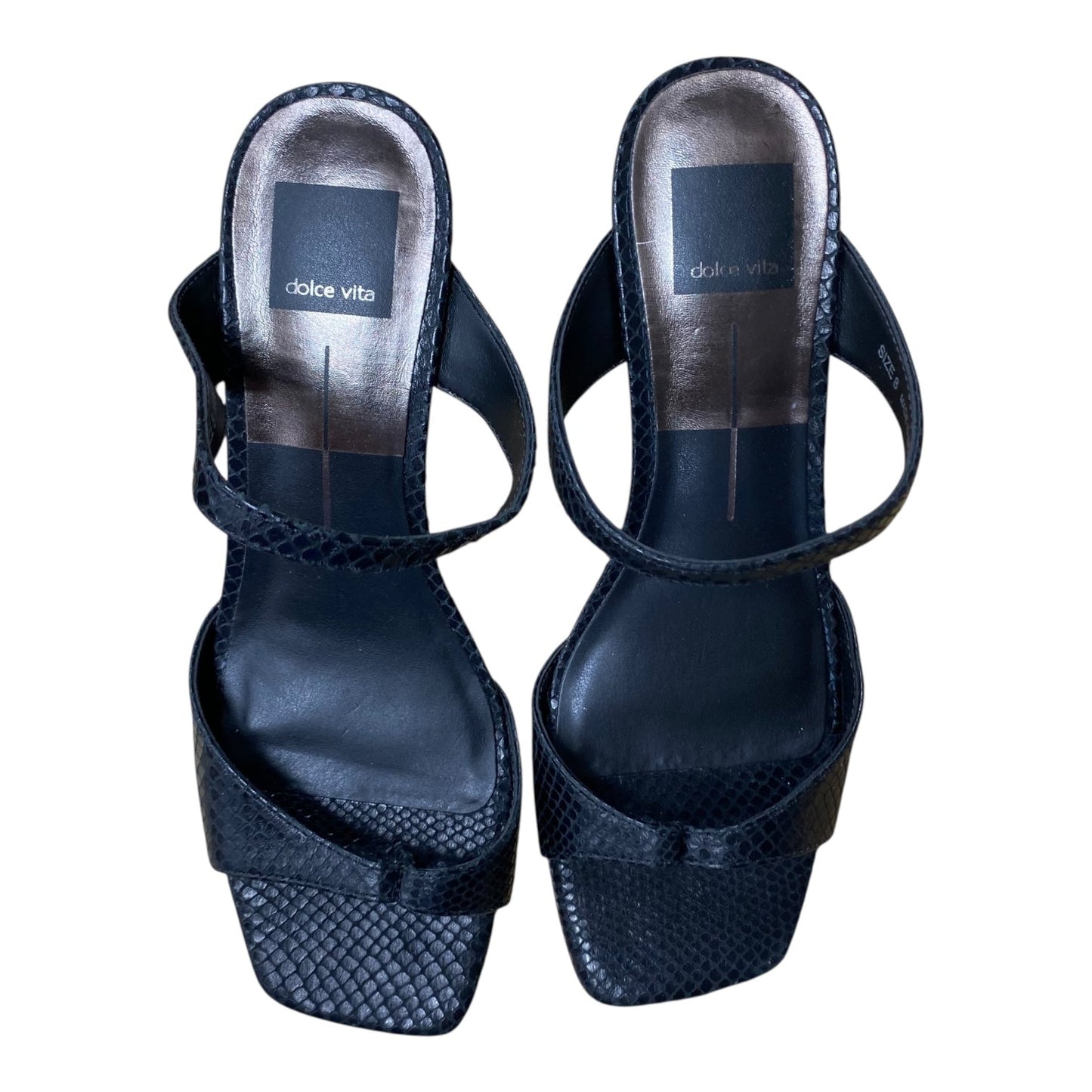 Sandals Heels Kitten By Dolce Vita In Black, Size:8