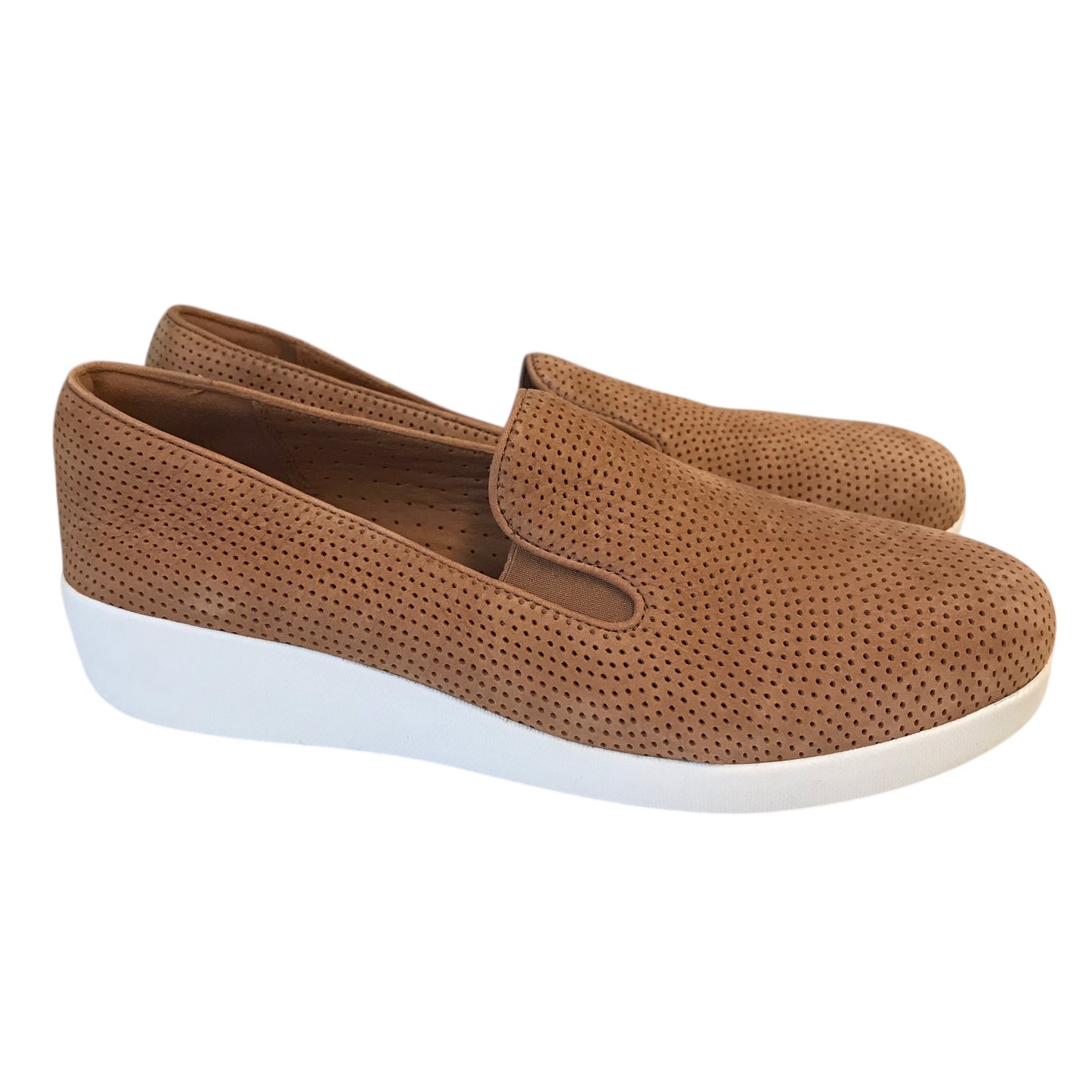 Shoes Sneakers By Fitflop In Tan & White, Size:7