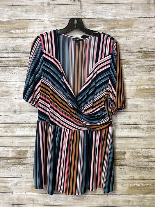 Top 3/4 Sleeve By Lane Bryant In Striped Pattern, Size:L