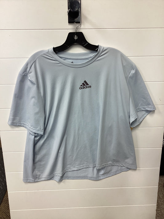 Athletic Top Ss By Adidas In Blue, Size:2X