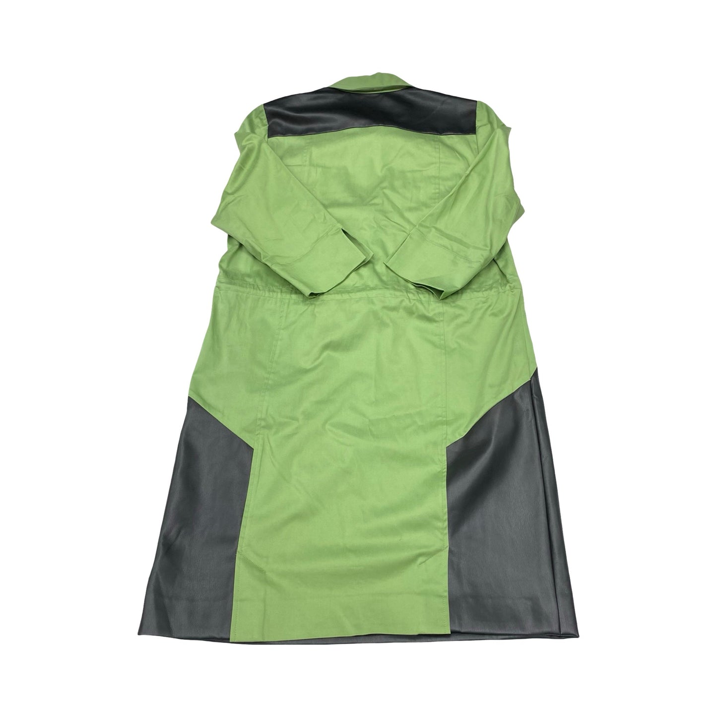 Dress Casual Midi By Per Se In Black & Green, Size:14
