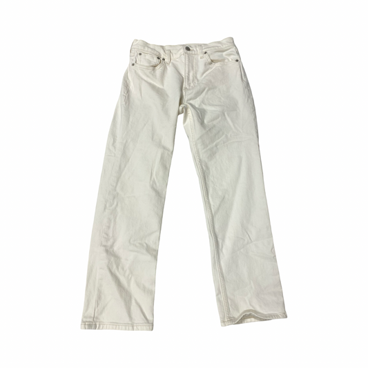 Jeans Cropped By Gap In Ivory, Size:6P