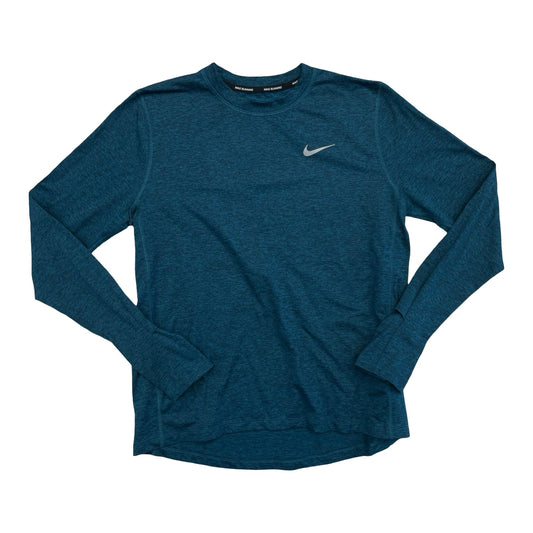 Athletic Top Ls Collar By Nike In Blue, Size:M