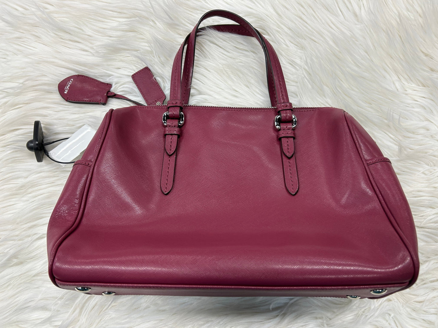 Handbag Designer By Coach In Purple, Size:Medium