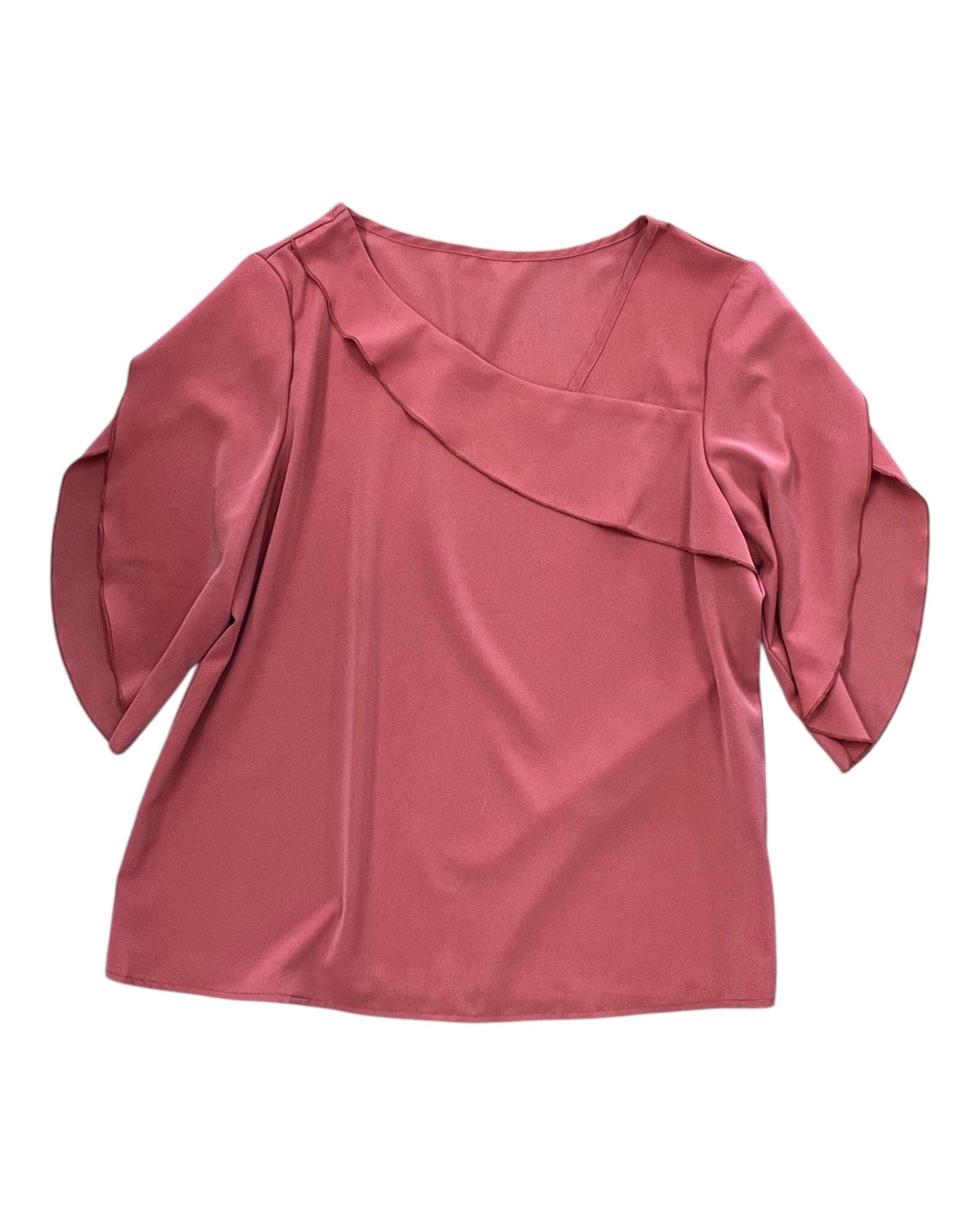 Top 3/4 Sleeve By Shein In Pink, Size:S