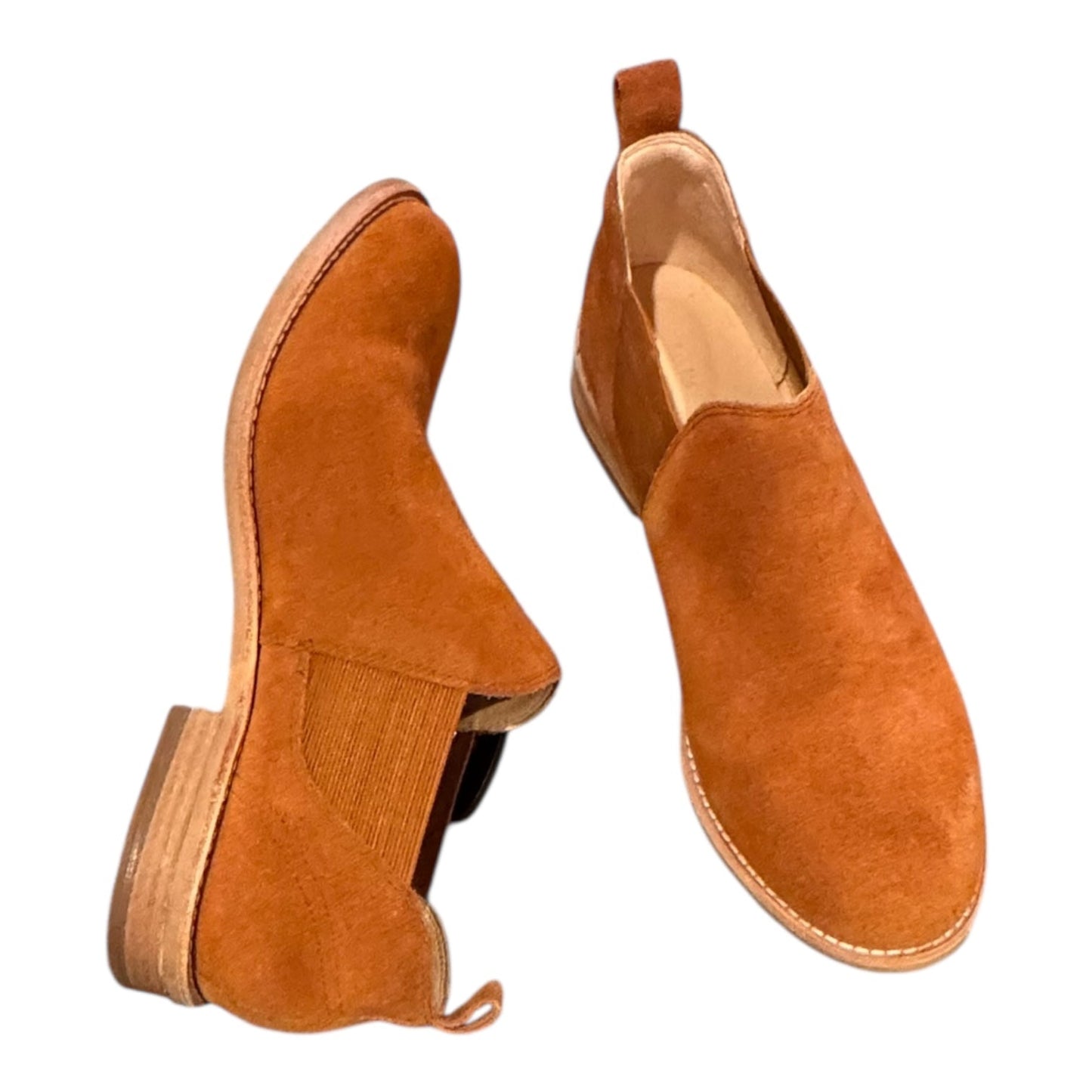 Boots Ankle Flats By Clarks In Brown, Size:10