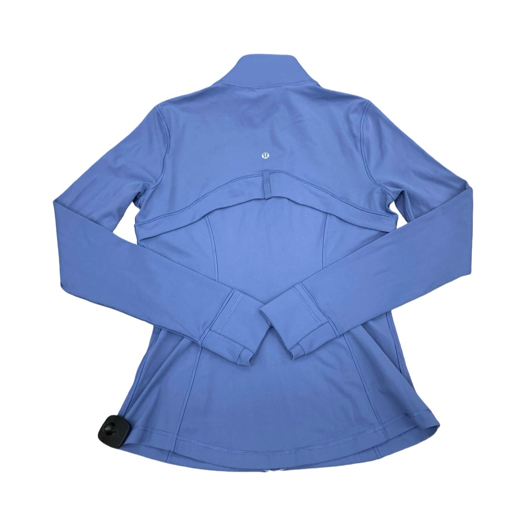 Athletic Jacket By Lululemon In Blue, Size:10