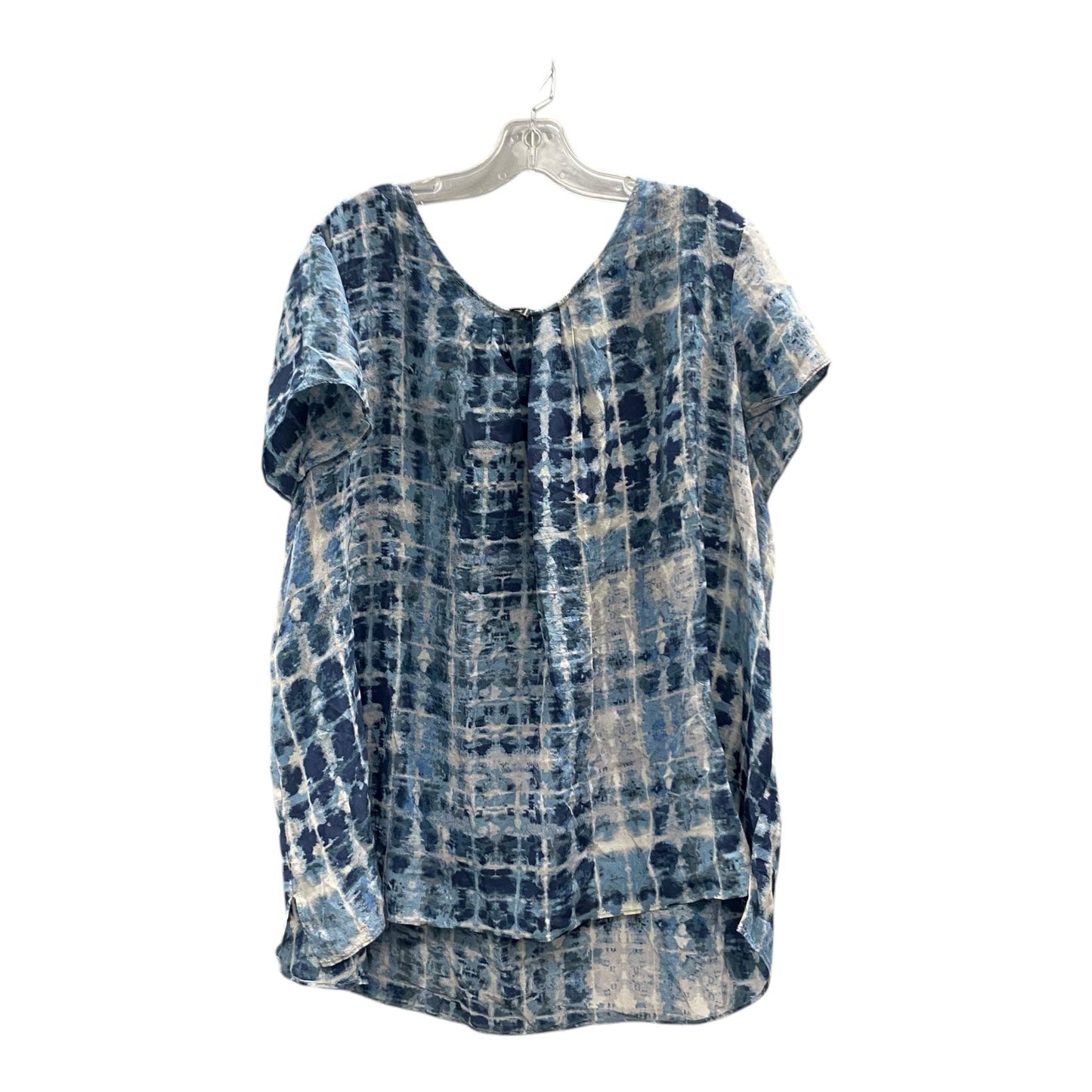 Top Ss By Nic + Zoe In Blue, Size:3X