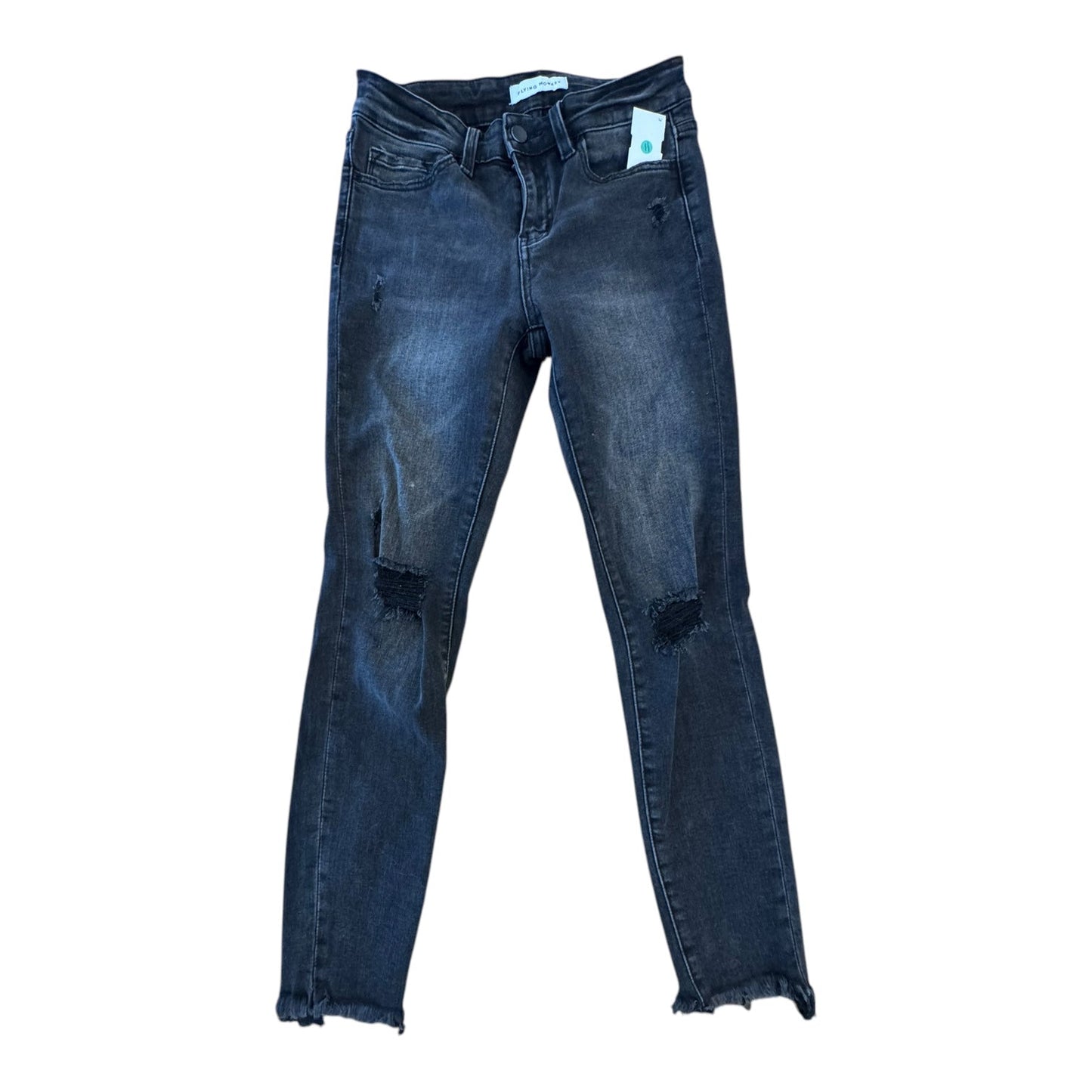 Jeans Skinny By Flying Monkey In Black Denim, Size:2