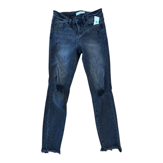 Jeans Skinny By Flying Monkey In Black Denim, Size:2