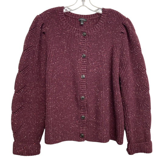 Sweater Cardigan By Talbots In Maroon, Size:Xl