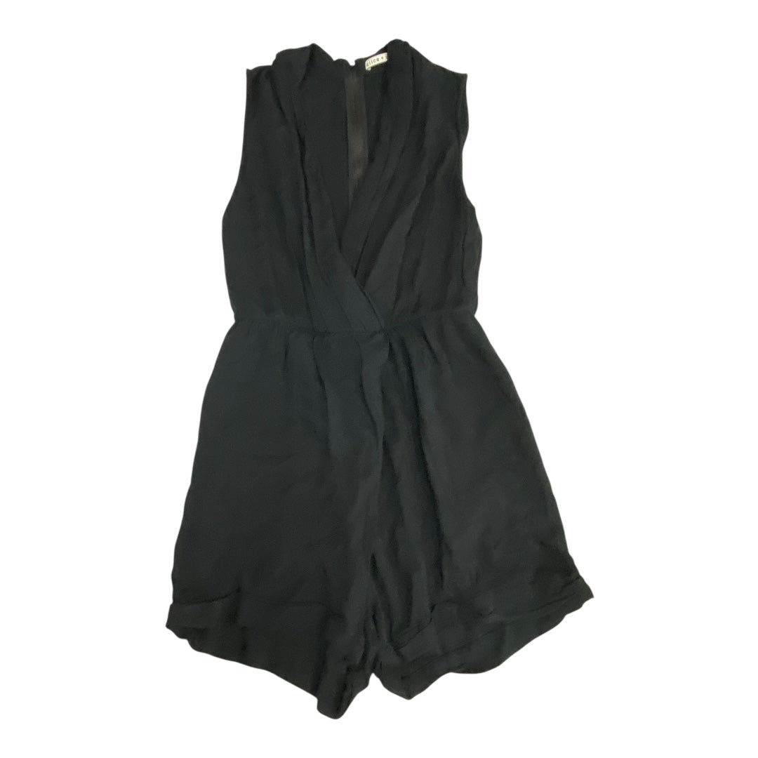 Romper Designer By Alice + Olivia In Black, Size:4
