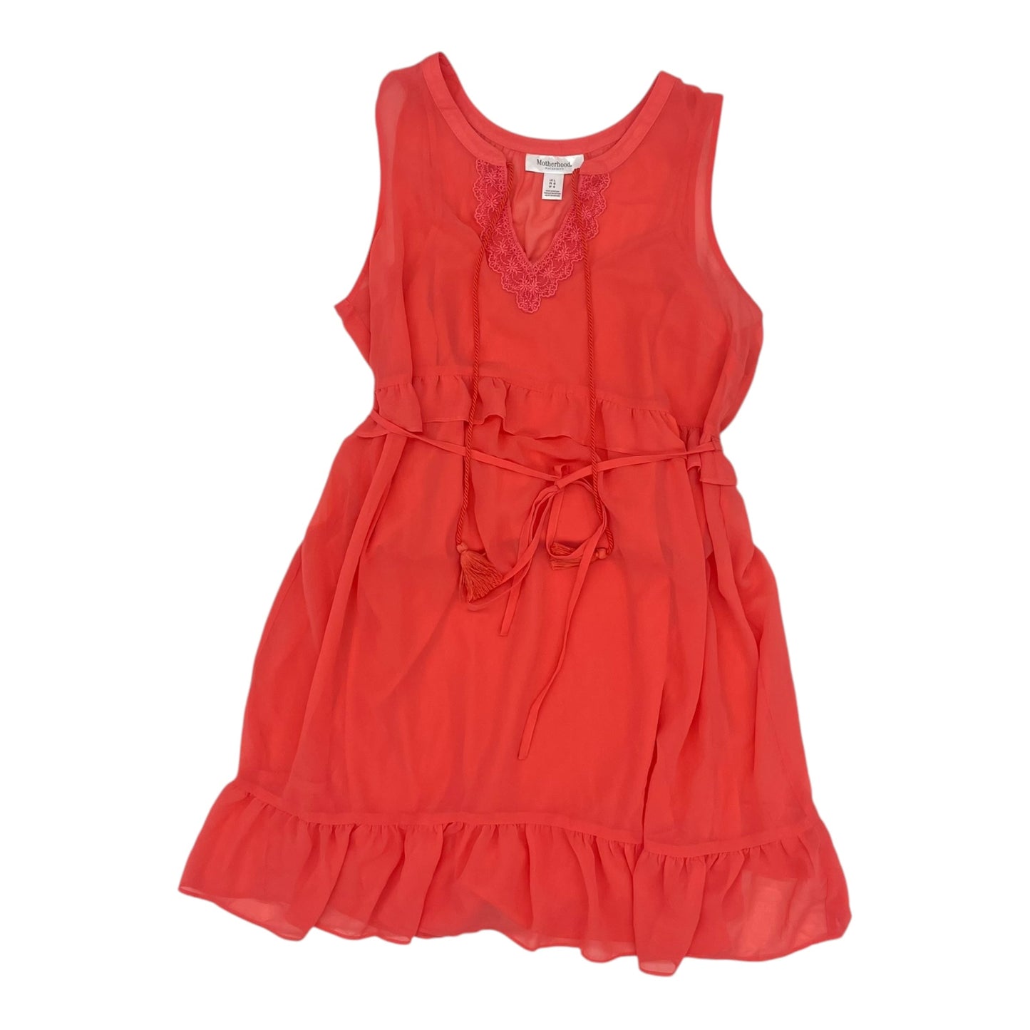 Mat Dress By Motherhood In Orange, Size:L