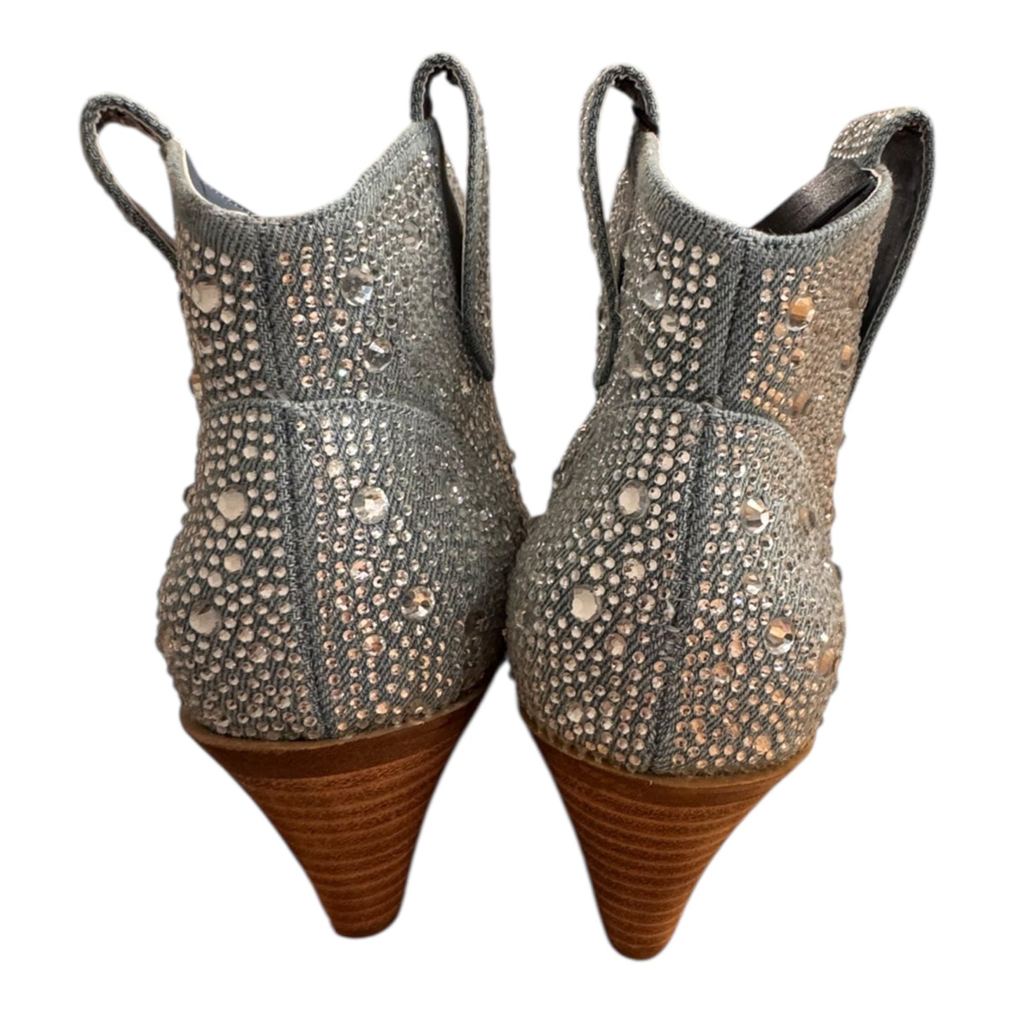 Boots Western By Jessica Simpson In Blue & Silver, Size:6