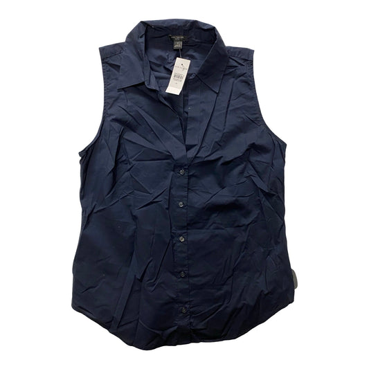 Top Sleeveless By Ann Taylor In Navy, Size:M