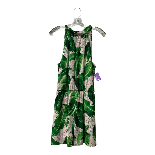 Romper By Entro In Green & Pink, Size:M