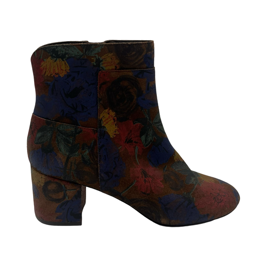 Boots Ankle Heels By Cole-Haan In Floral Print, Size:7.5
