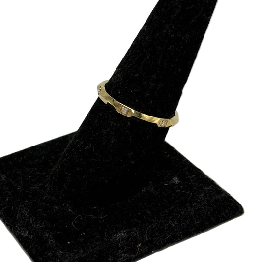 Tiffany & Company True Band Diamond Luxury Ring In 18k Gold , Size: 9.5