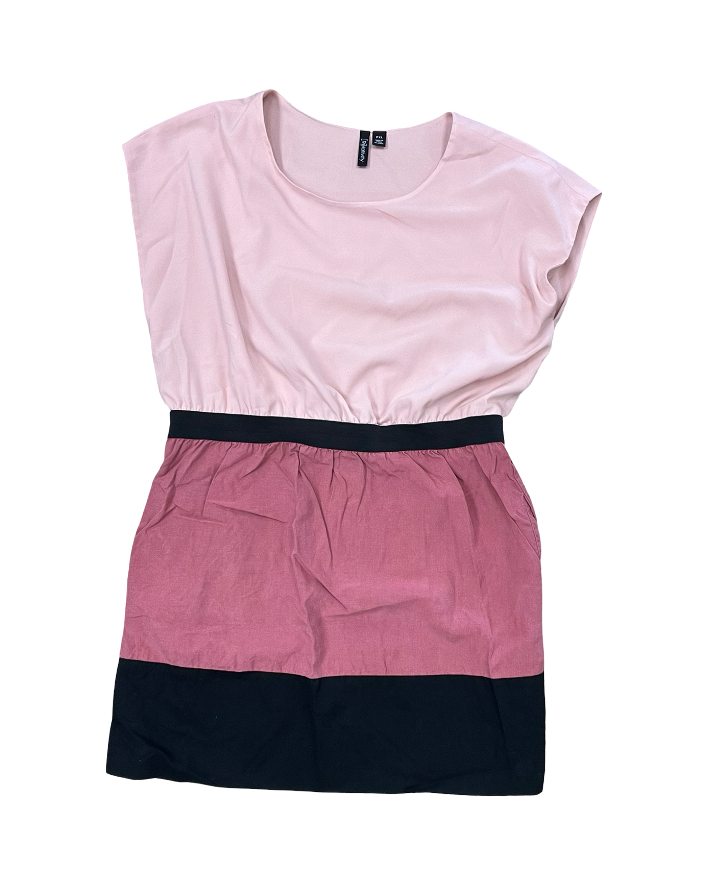 Dress Casual Midi By Relativity In Peach, Size:Xlp