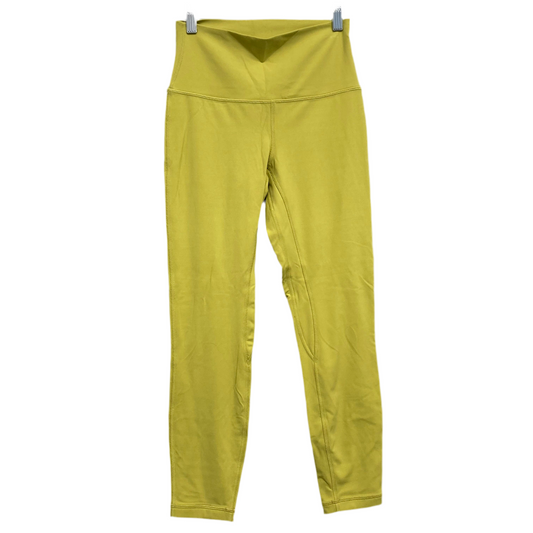 Athletic Leggings By Lululemon In Chartreuse, Size:S