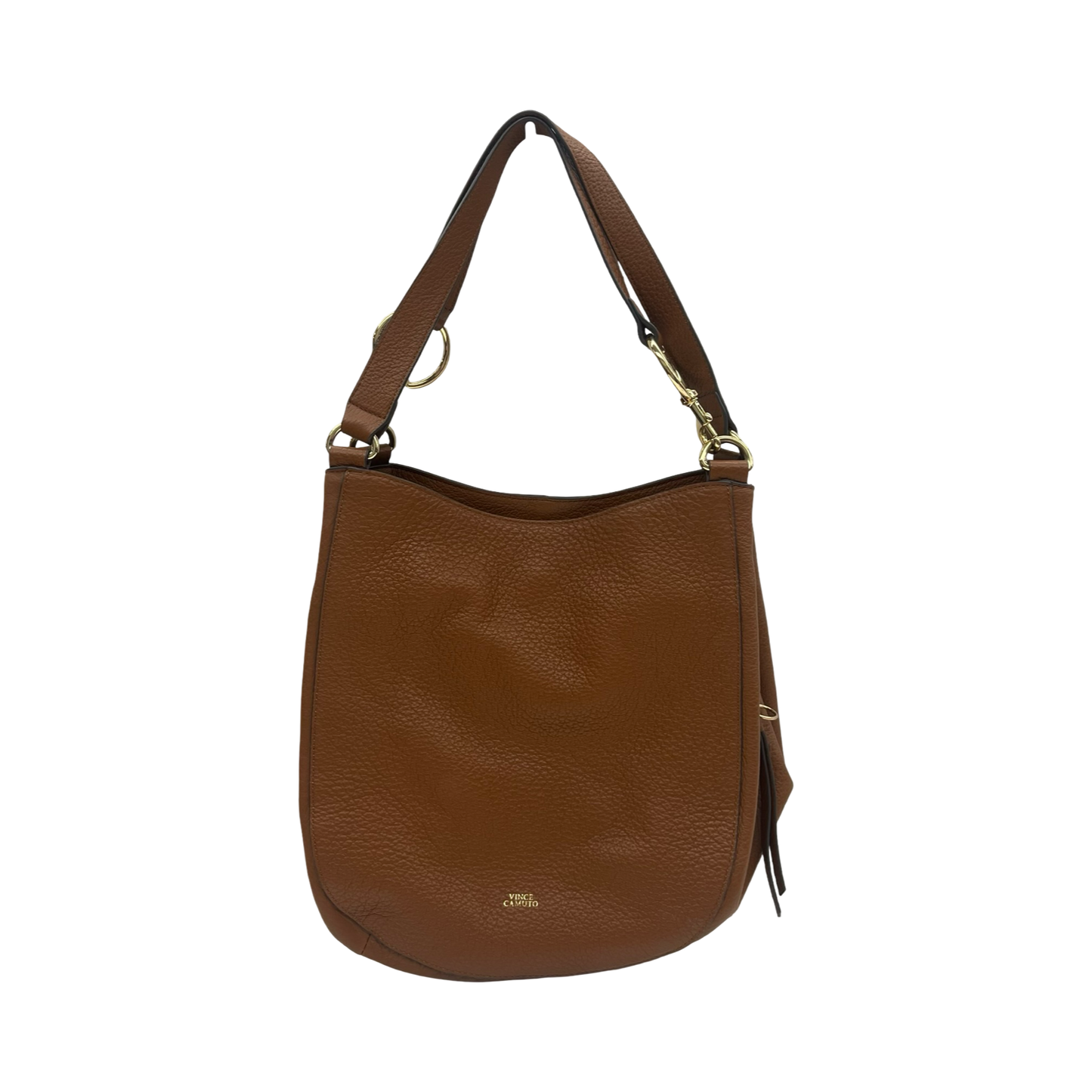 Handbag Leather By Vince Camuto In Brown, Size:Large