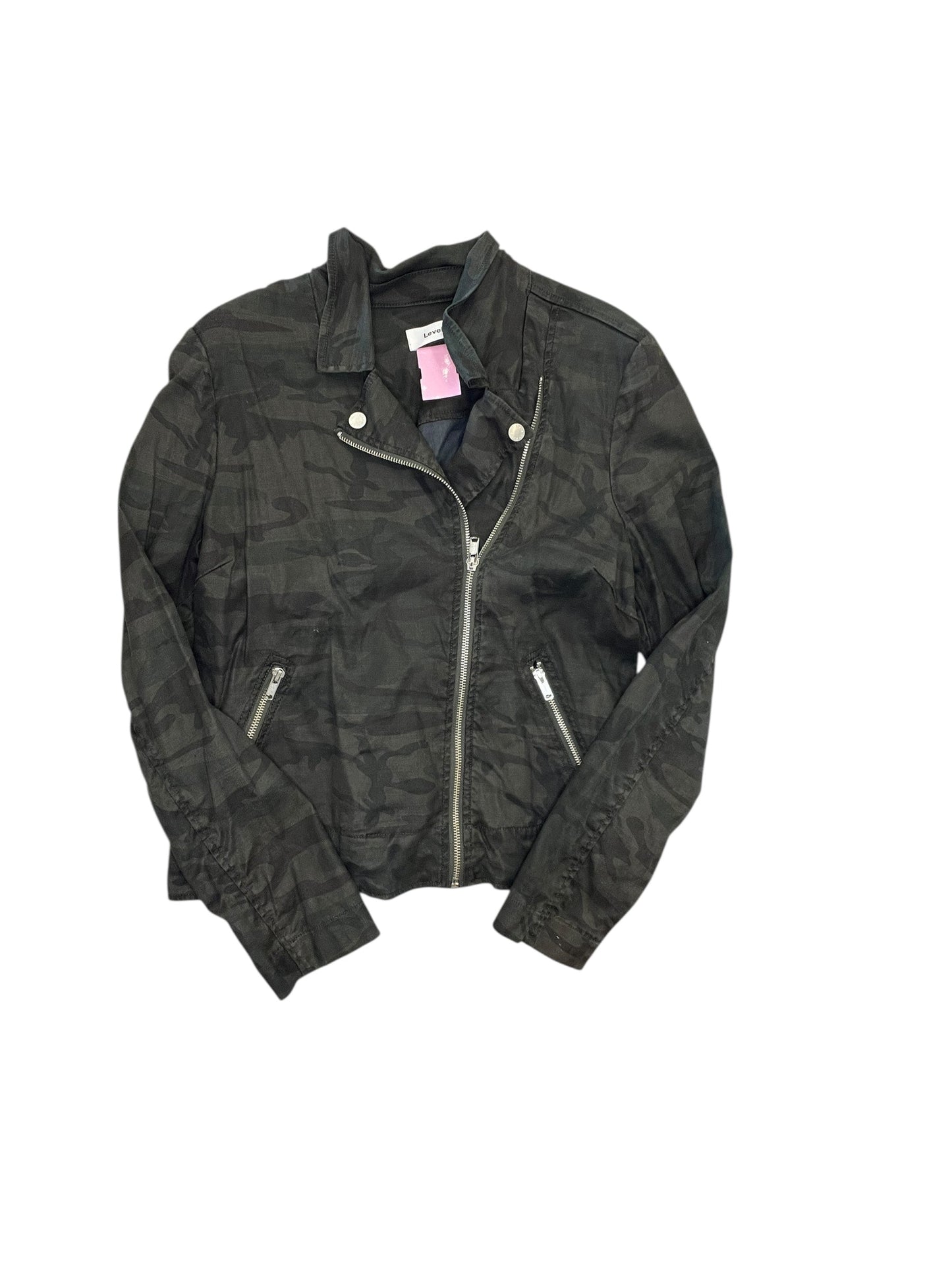 Jacket Moto By Level 99 In Camouflage Print, Size:M