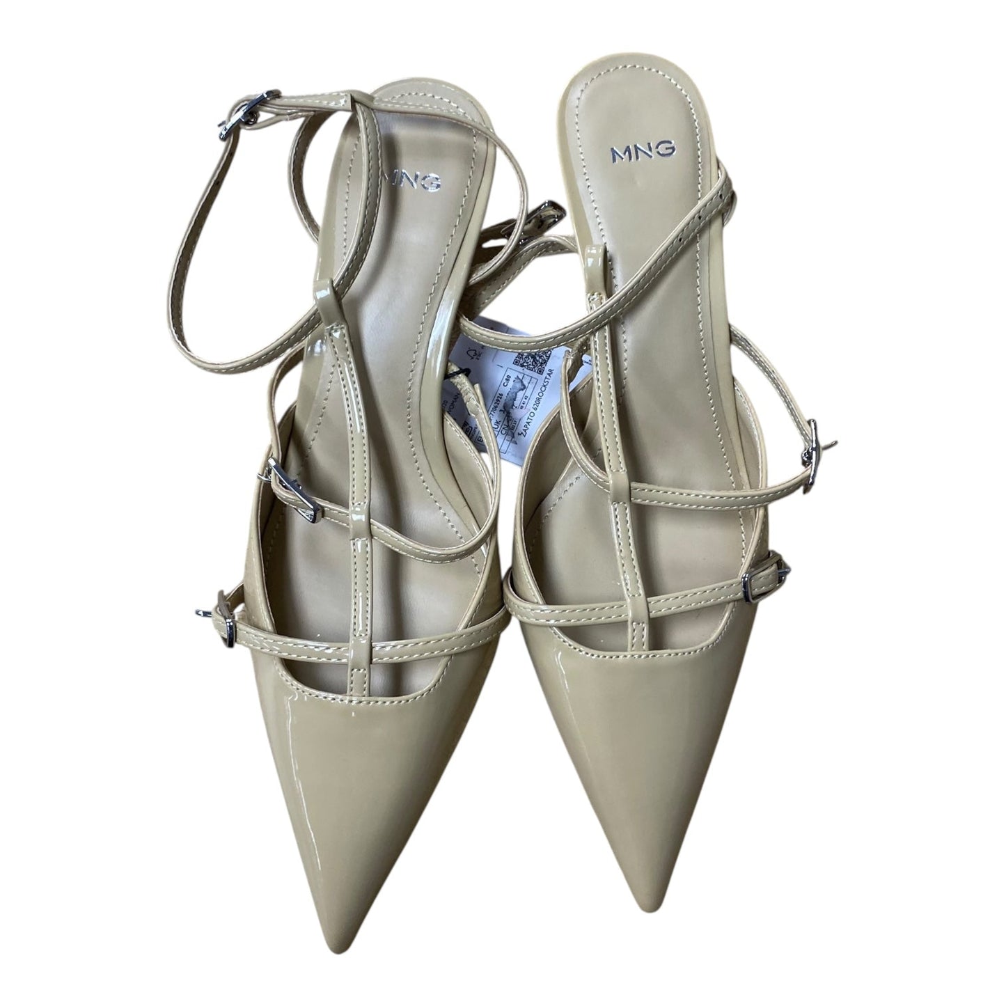 Shoes Heels Kitten By Mng In Tan, Size:5.5