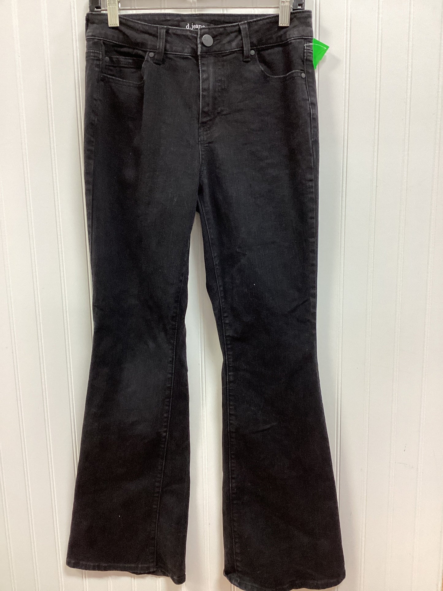 Jeans Straight By D Jeans In Black Denim, Size:6