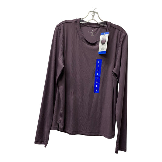 Athletic Top Ls Crewneck By Danskin In Purple, Size:L