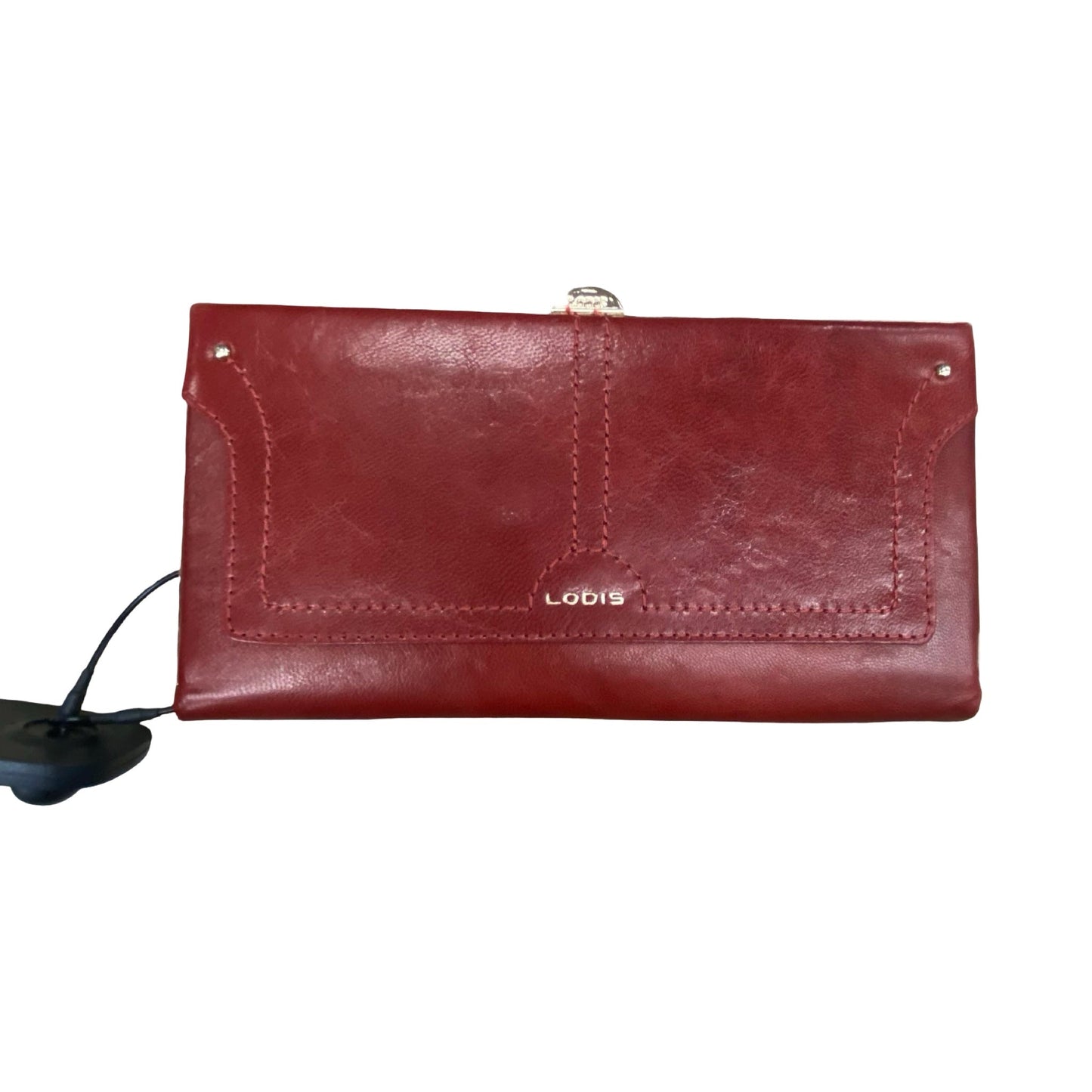 Clutch Leather By Lodis In Red, Size:Small