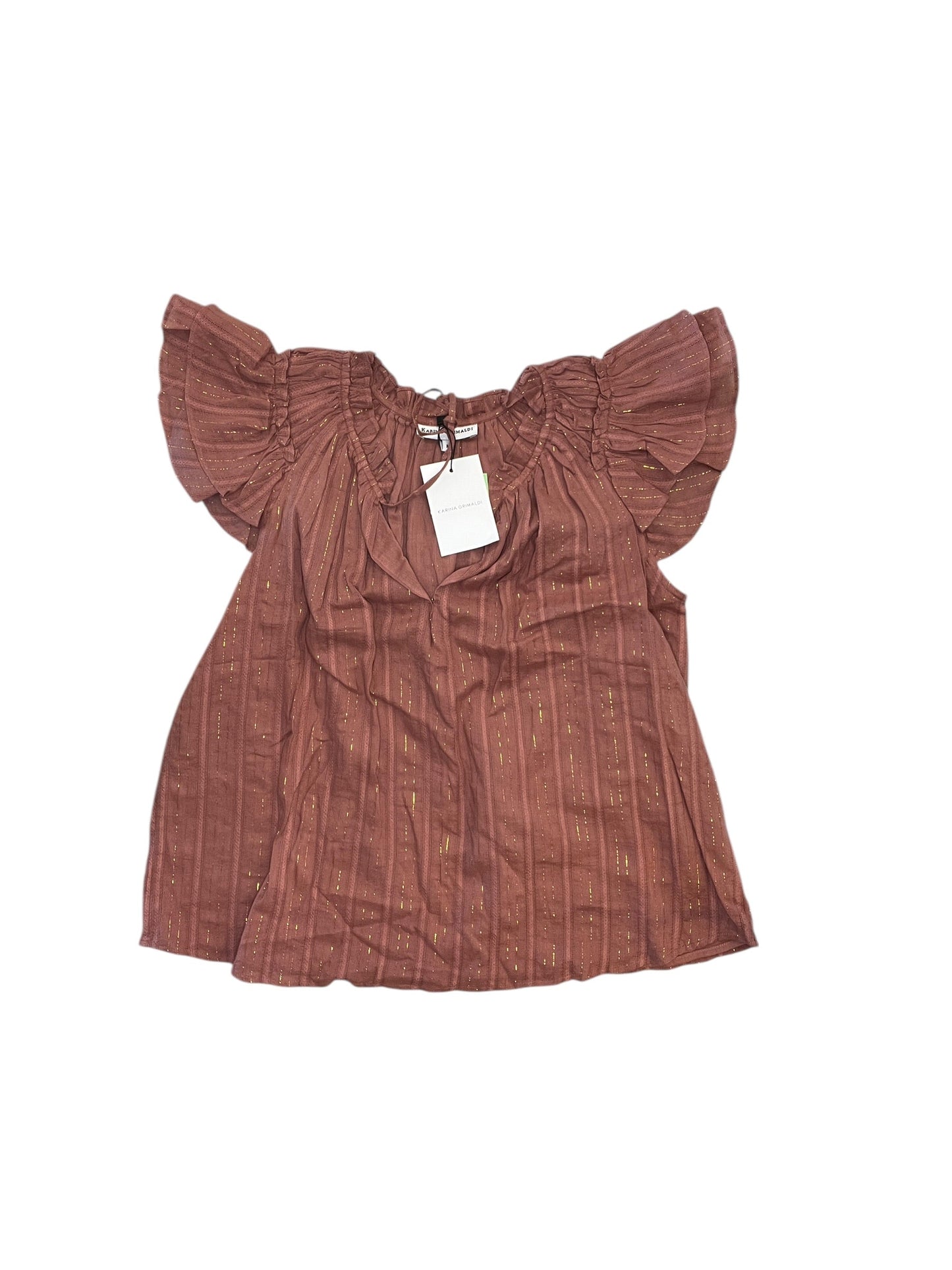 Blouse Ss By Cmb In Peach, Size:M