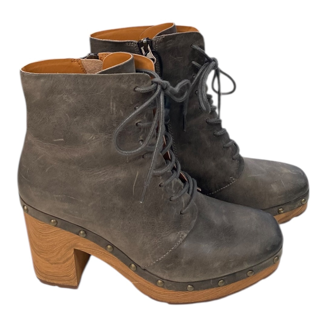 Boots Ankle Heels By Kork Ease In Grey, Size:8