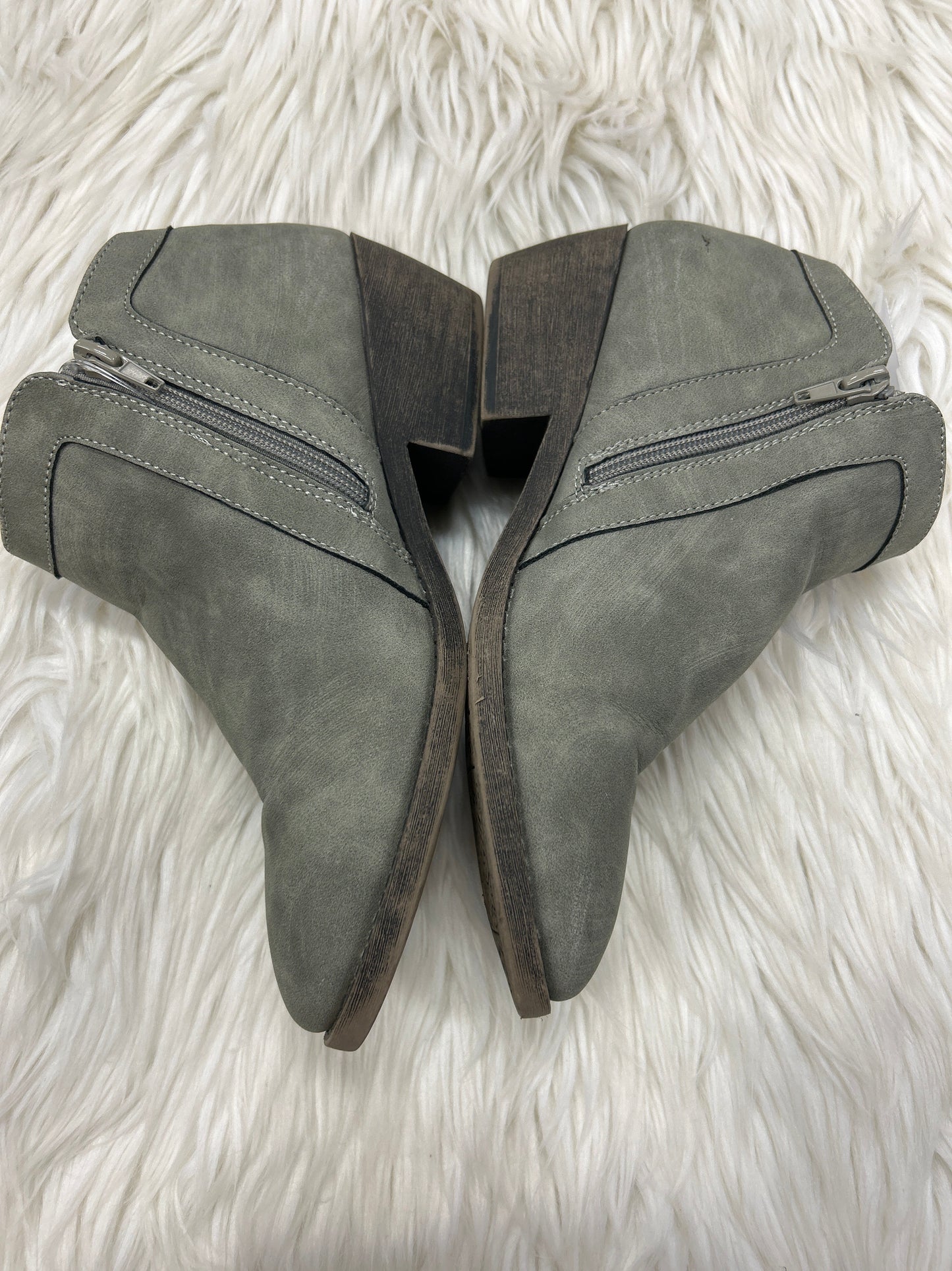 Boots Ankle Heels By Maurices In Grey, Size:8