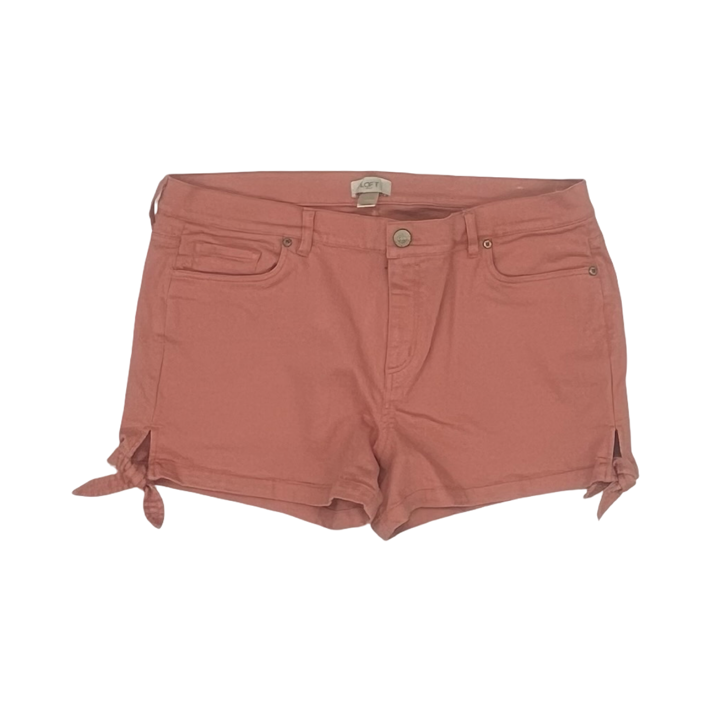 Shorts By Loft In Pink Denim, Size:14