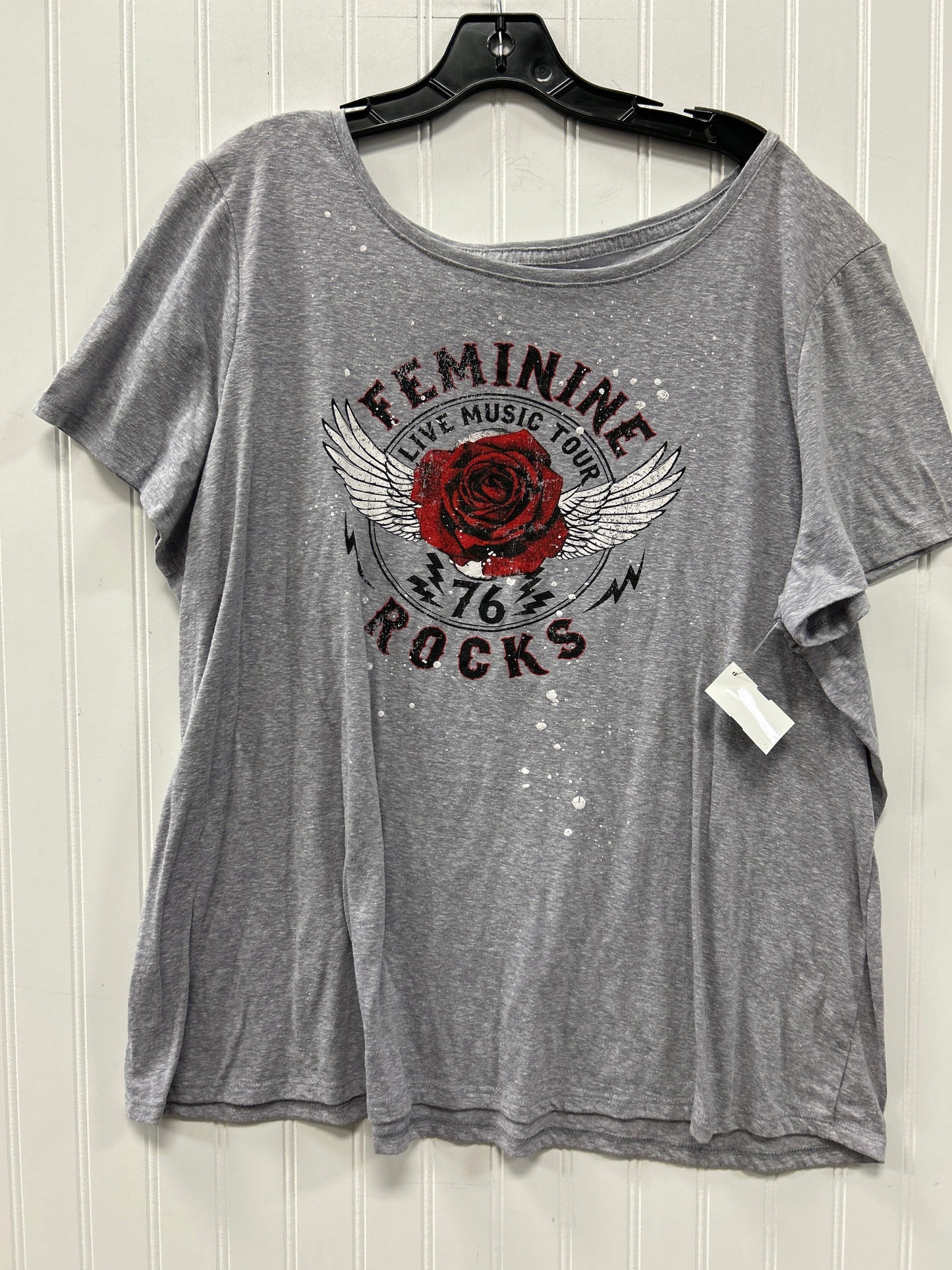 Top Ss By Lane Bryant In Grey, Size:2X