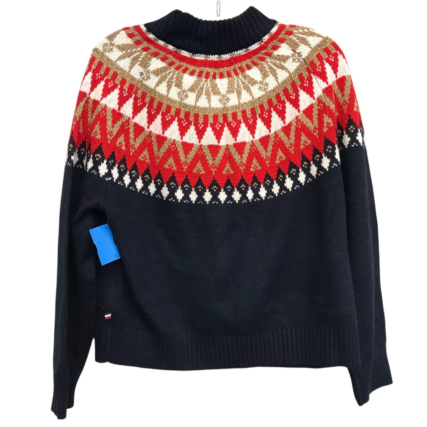 Sweater By Tommy Hilfiger In Blue & Red & White, Size:M