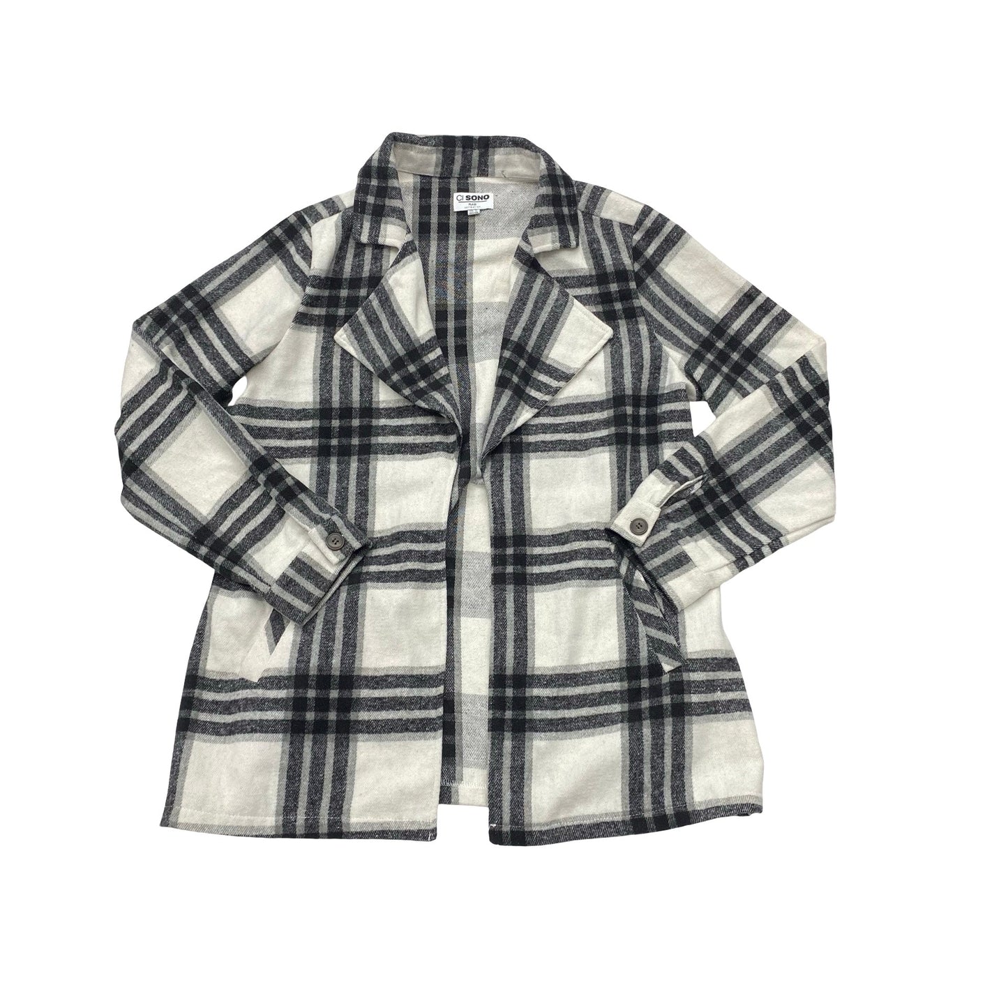 Jacket Shirt By Ci Sono In Plaid Pattern, Size:Xl