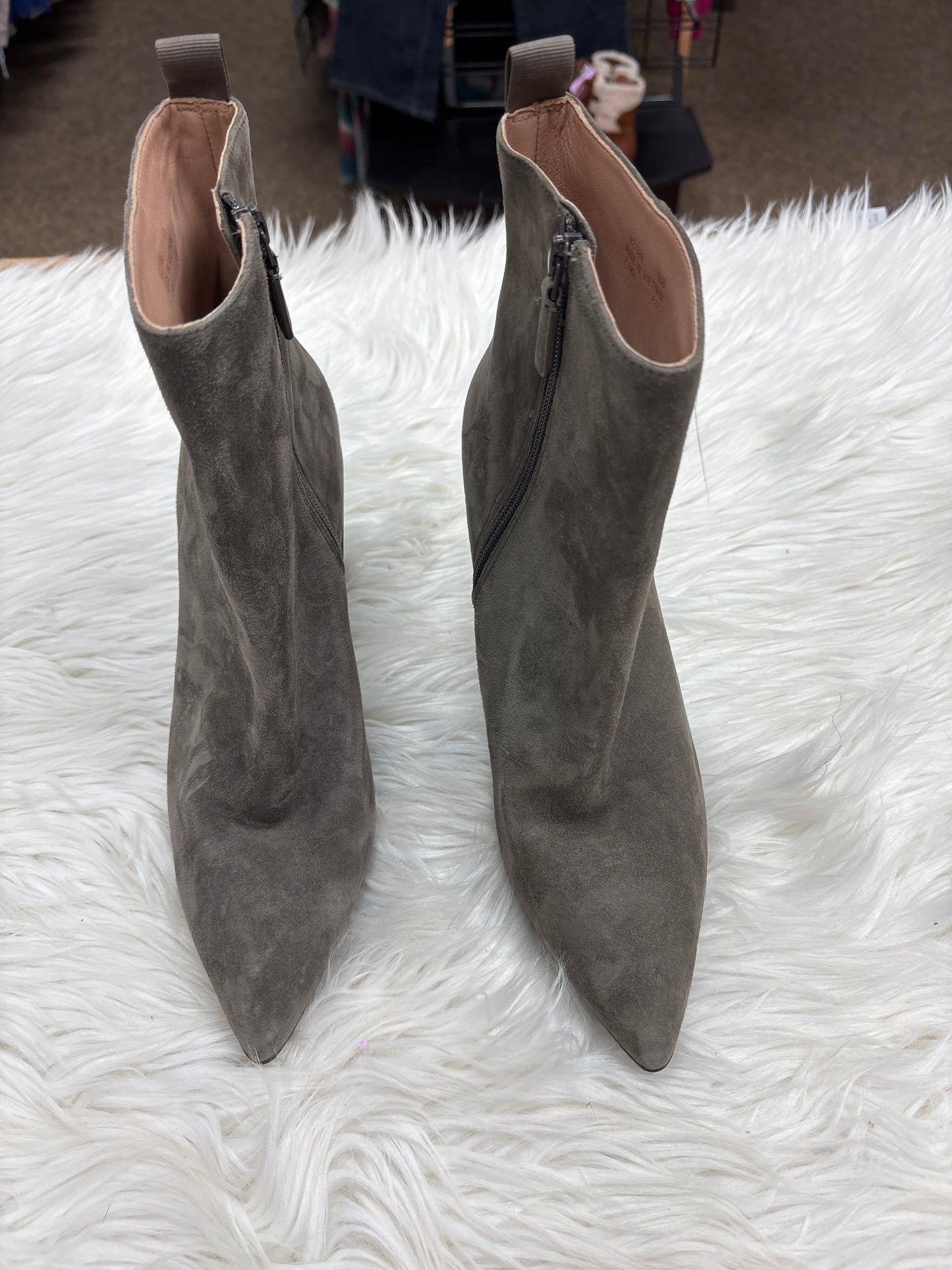 Boots Ankle Heels By Cole-Haan In Grey, Size:10