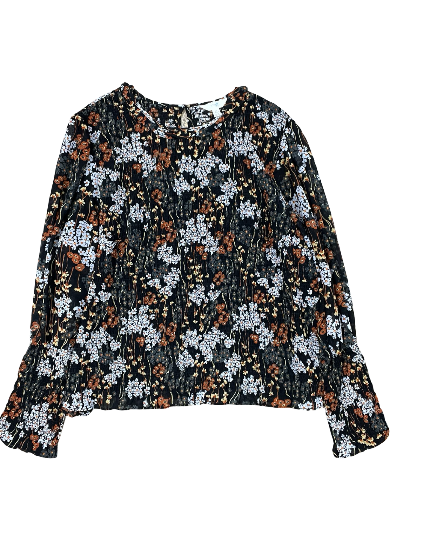 Top Ls By Terra & Sky In Black & Orange, Size:2X