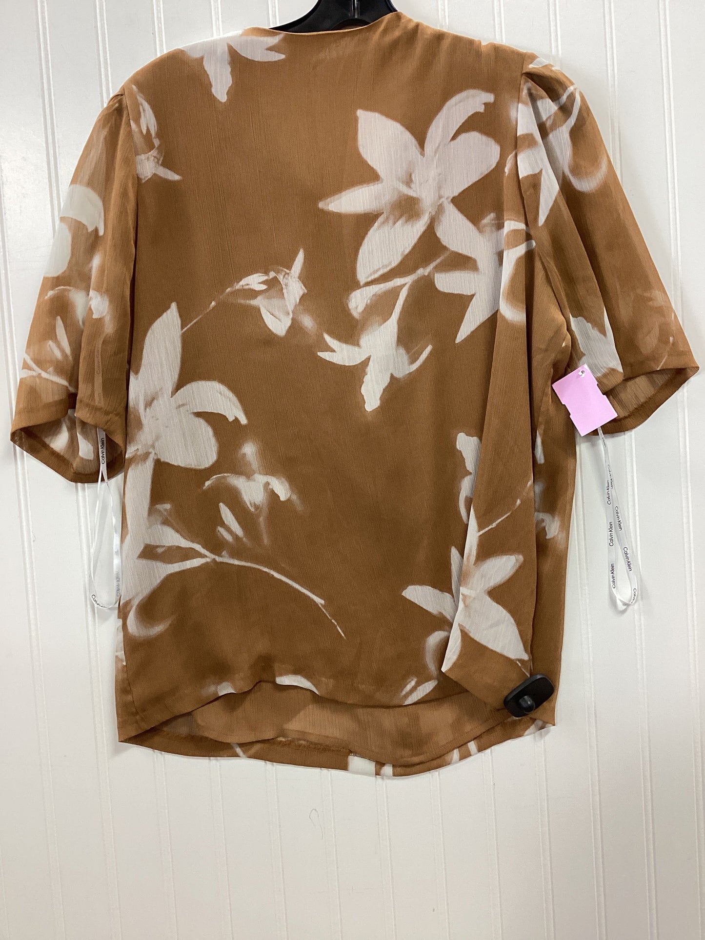 Top Ss By Calvin Klein In Tan, Size:L