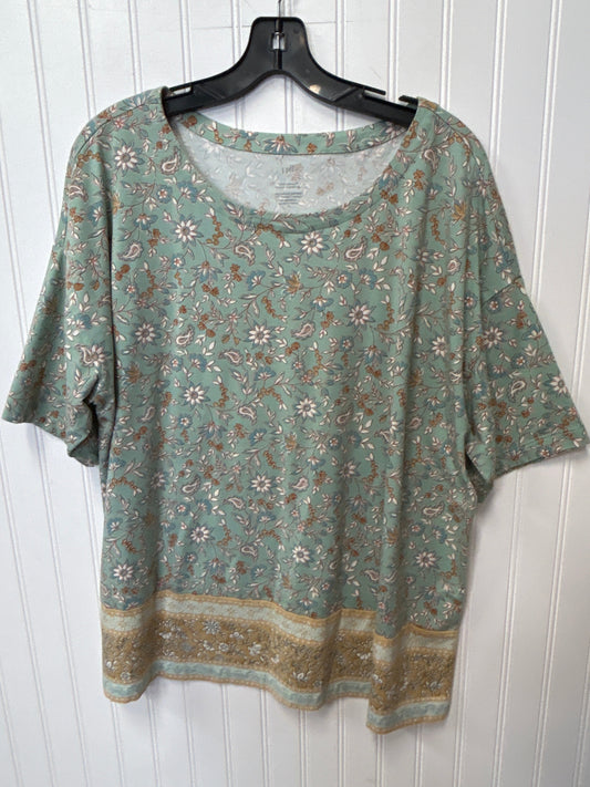 Top Ss By J. Jill In Green, Size:2X