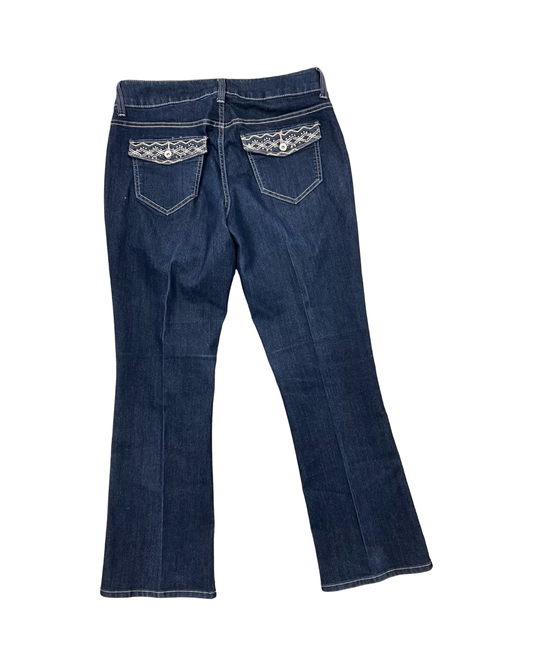 Jeans Boot Cut By Lee In Blue Denim, Size:10P