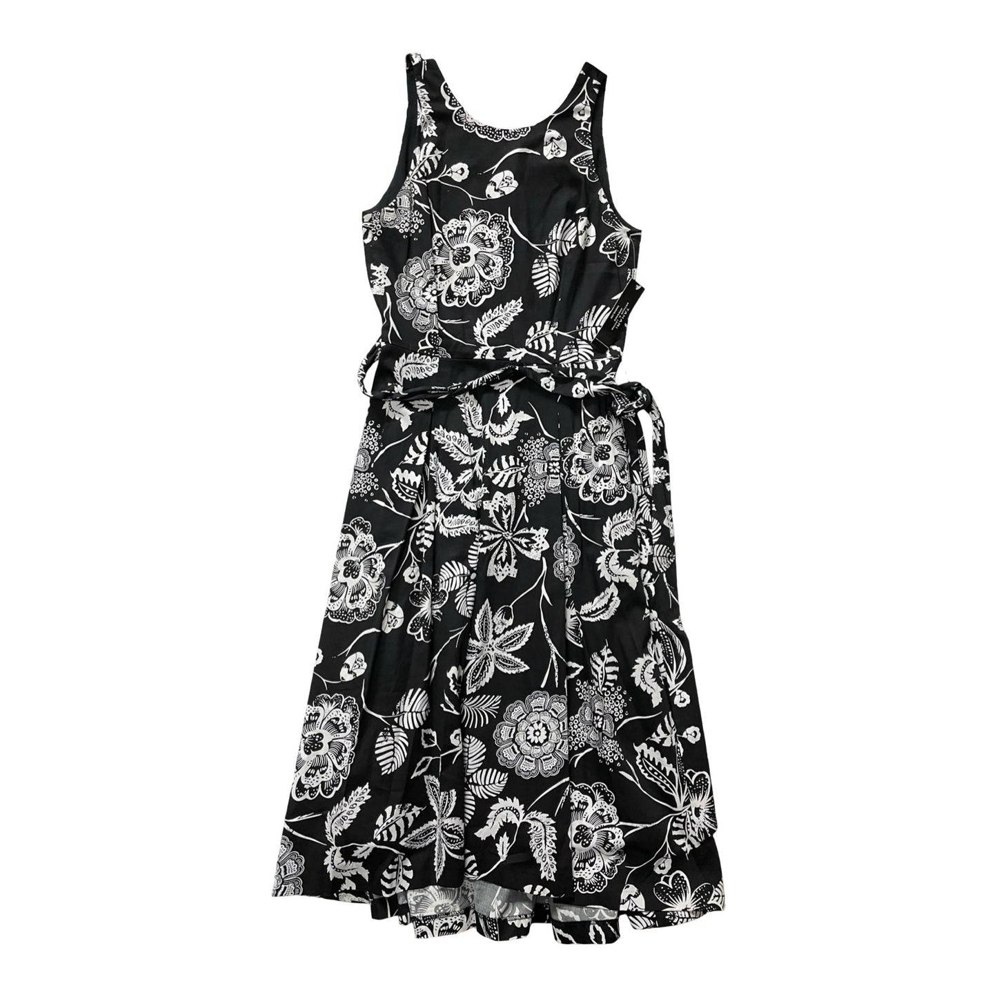 Dress Casual Midi By Tahari By Arthur Levine In Black & White, Size:4