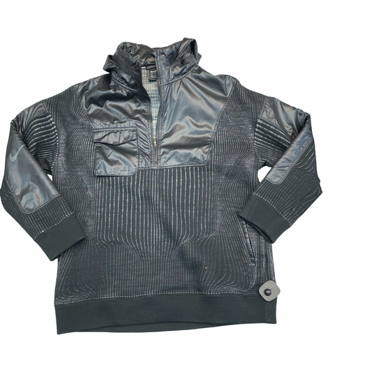 Athletic Sweatshirt Hoodie By Nike In Black & Grey, Size:M