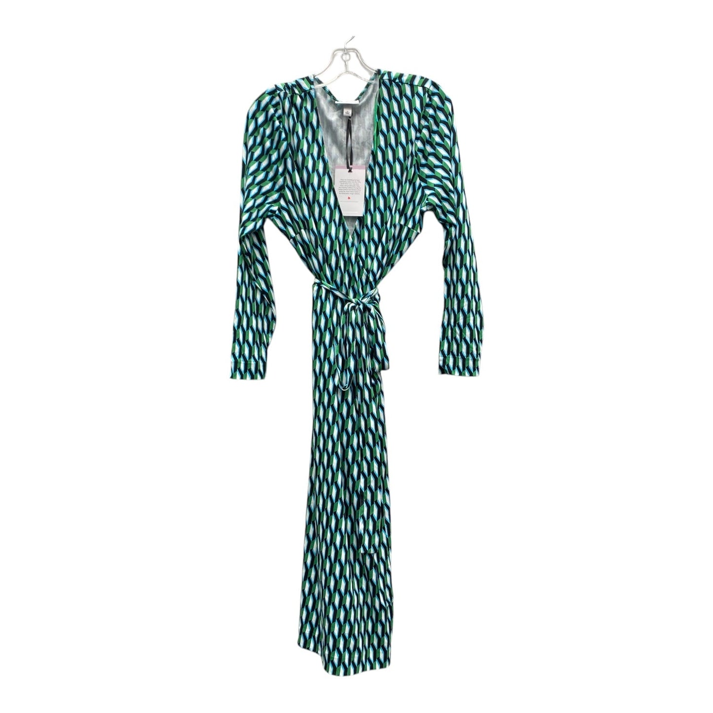 Dress Casual Maxi By Target-Designer Diane Von In Green & White, Size:1X