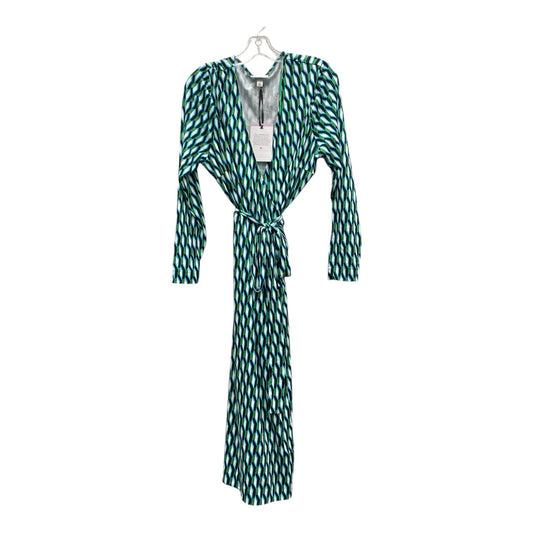 Dress Casual Maxi By Target-Designer Diane Von In Green & White, Size:1X