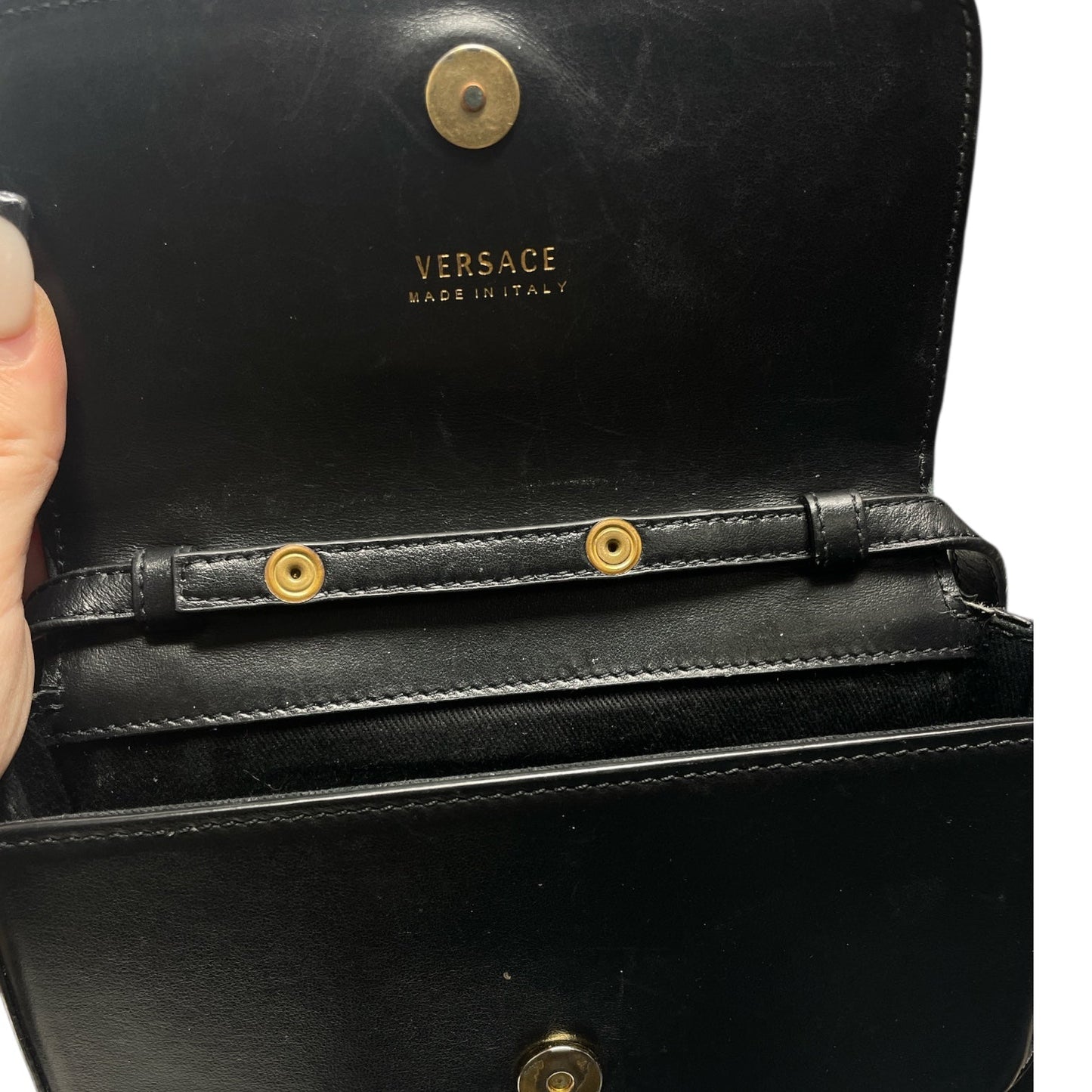 Crossbody Luxury Designer By Versace, Size: Small